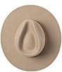 San Diego Hat Company Loretta Wool Suede Band Fedora Hat, Color:Taupe - Image 2