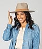 San Diego Hat Company Loretta Wool Suede Band Fedora Hat, Color:Taupe - Image 4
