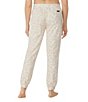 Color:Ivory - Image 2 - Animal Print Terry Knit Coordinating Sleep Joggers