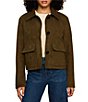 Sanctuary Avid Faux Suede Spread Collar Long Sleeve Button Front Jacket - Image 1