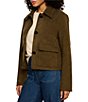 Sanctuary Avid Faux Suede Spread Collar Long Sleeve Button Front Jacket - Image 3