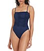 Sanctuary Beach Goddess Banded Shirred One Piece Swimsuit - Image 1