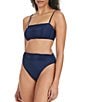 Sanctuary Beach Goddess Solid Straight Neck Bandeau Swim Top - Image 3