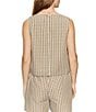 Sanctuary Better Days Gingham Print Crew Neck Sleeveless Seersucker Coordinating Shell Top - Image 2