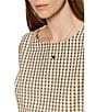 Sanctuary Better Days Gingham Print Crew Neck Sleeveless Seersucker Coordinating Shell Top - Image 4