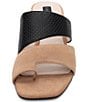 Color:Cafe/Black - Image 4 - Brisk Leather and Suede Toe Ring Sandals