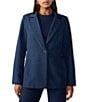 Color:Navy Reflion - Image 1 - Bryce Woven Twill Notch Collar One Button Blazer