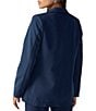 Color:Navy Reflion - Image 2 - Bryce Woven Twill Notch Collar One Button Blazer