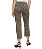 Sanctuary Cadence 90's Leopard Print Mid Rise Cropped Frayed Hem Straight Jeans, Color:French Kitty - Image 2