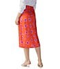 Color:Forget Me - Image 2 - Can't Forget Me Floral Print Stretch Jersey High Waisted Shift Skirt