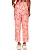 Color:Melon Field - Image 2 - Carefree Floral High Rise Coordinating Ankle Pants