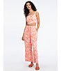 Color:Melon Field - Image 4 - Carefree Floral High Rise Coordinating Ankle Pants