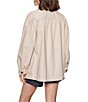Sanctuary Carrie Funnel Neck Long Sleeve Button Front Denim Jacket - Image 2
