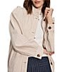 Sanctuary Carrie Funnel Neck Long Sleeve Button Front Denim Jacket - Image 4