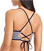 Sanctuary Check Me Out Gingham Underwire Bra Swim Top - Image 2