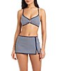 Sanctuary Check Me Out Gingham Underwire Bra Swim Top - Image 3