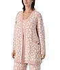 Sanctuary Cheetah Print Long Sleeve Open Front Knit Sweater Bed Jacket, Color:Blush Print - Image 3
