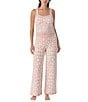 Sanctuary Cheetah Print Sweater Knit Sleeveless Tank & Lounge Pant Set, Color:Blush Print - Image 1