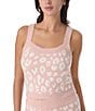 Sanctuary Cheetah Print Sweater Knit Sleeveless Tank & Lounge Pant Set, Color:Blush Print - Image 4