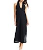 Sanctuary Coastal Covers Solid V-Neck Sleeveless Swim Cover-Up Dress - Image 1