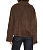 Sanctuary Colette Faux Fur Notch Lapel Long Sleeve Button Front Jacket, Color:Choco Chip - Image 3