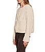 Sanctuary Cuddle Up Cozy Fleece Crew Neck Patch Pocket Button Front Cardigan, Color:Light Oat - Image 4