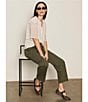 Sanctuary Deja Vu Ruffle V-Neck Short Sleeve Button Front Blouse, Color:Light Oak - Image 6