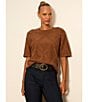 Sanctuary Diamond Stitch Round Neck Short Sleeve Sweater Tee - Image 4