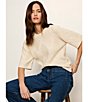Sanctuary Diamond Stitch Round Neck Short Sleeve Sweater Tee - Image 4