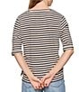 Sanctuary Dolce Striped Notch Neck 3/4 Sleeve Tee - Image 2