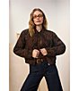 Sanctuary Empress Quilted Paisley Print Long Sleeve Zip-Front Bomber Jacket - Image 5