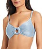 Sanctuary Eternal Sunshine Solid Front Ring V-Neck Bra Swim Top - Image 1