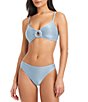Sanctuary Eternal Sunshine Solid Front Ring V-Neck Bra Swim Top - Image 3