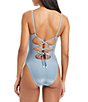 Sanctuary Eternal Sunshine Solid Scoop Neck Front Ring Tank One Piece Swimsuit - Image 2