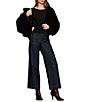 Sanctuary Everest Faux Fur Funnel Neck Long Sleeve Zip Front Bomber Jacket - Image 6