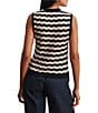 Sanctuary Everyday Chevron Crew Neck Sleeveless Knit Shell Top - Image 2