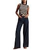 Sanctuary Everyday Chevron Crew Neck Sleeveless Knit Shell Top - Image 4