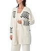 Sanctuary Fair Aisle Print Long Sleeve Open Front Knit Sweater Bed Jacket, Color:Fairaisle Print - Image 3