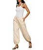 Sanctuary Float On High Rise Balloon Leg Poplin Sateen Pants - Image 4