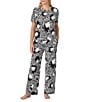 Sanctuary Floral Short Sleeve Round Neck Knit Long Lounge Sleep Set - Image 1