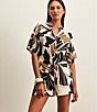 Sanctuary Good Time Printed Mid-Rise Pull On Coordinating Linen Shorts - Image 5