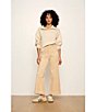Sanctuary Halley Relaxed Quilted Cable Knit Collared Long Sleeve Popover Top - Image 4