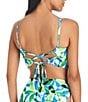 Color:White - Image 2 - Jigsaw Petals Printed Sweetheart Bralette Swim Top