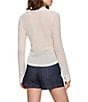 Sanctuary Juno Textured Spread Collar Long Sleeve Button Front Knit Top - Image 5
