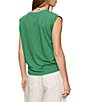 Sanctuary Knotted Crew Neck Muscle Sleeve Slub Jersey Tee - Image 2