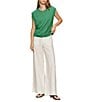 Sanctuary Knotted Crew Neck Muscle Sleeve Slub Jersey Tee - Image 4