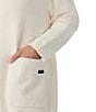 Sanctuary Long Sleeve Open Front Knit Sweater Bed Jacket, Color:Cream - Image 5