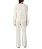 Sanctuary Long Sleeve Pullover Sweater Knit Long Coordinating Lounge Set, Color:Cream - Image 2