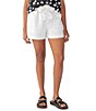 Color:Powdered Sugar - Image 1 - Malibu Mid Rise Linen Shorts