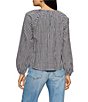 Sanctuary Perfect Gingham Button Front Split Neck Long Sleeve Top - Image 2